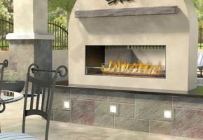 See Thru Linear Outdoor Fireplace